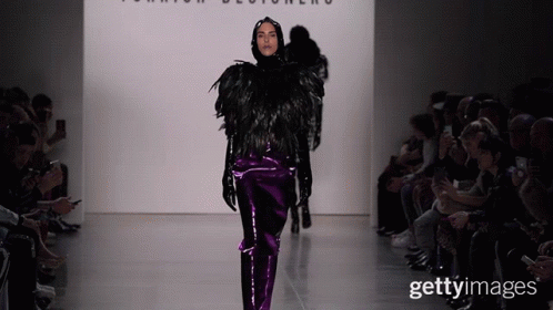 A Model Walks The Runway At A Fashion Show Sponsored By Gettyimages GIF