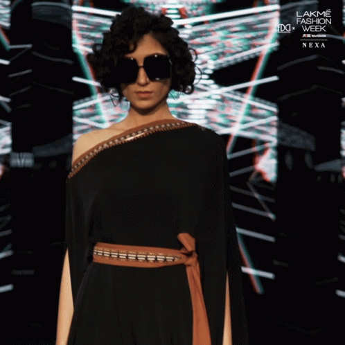 A Model Walks The Runway At Lakme Fashion Week GIF