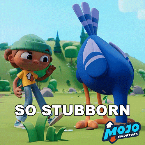 A Mojo Swoptops Cartoon Shows A Boy And A Bird GIF