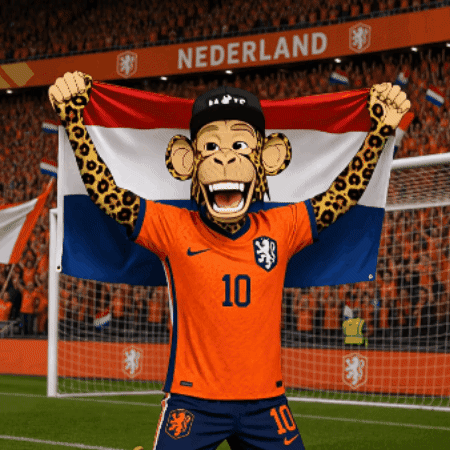 A Monkey Wearing A Number 10 Jersey Is Holding A Flag GIF