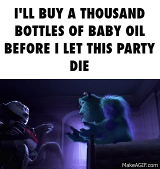 A Monster From The Movie Monsters Inc Is Talking To A Baby In A Bed . GIF