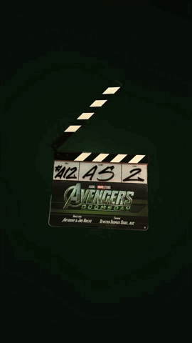 A Movie Clapper Board For The Avengers Doomsday Movie GIF