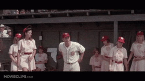 Baseball Team Standing In Dugout GIF