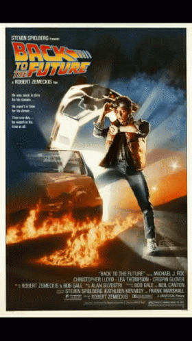 Back To The Future Movie Poster With Skateboard GIF