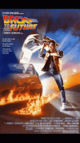 Back To The Future Movie Poster With Skateboard GIF