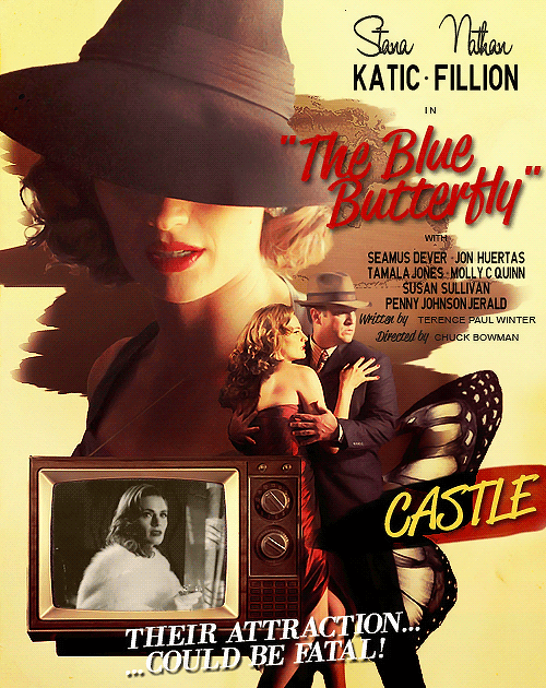 A Movie Poster For " The Blue Butterfly " Starring Steve Katic And Nathan Fillion GIF