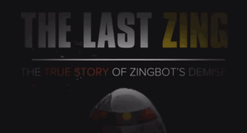 a movie poster for the last zing shows a robot