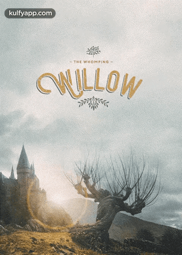 A Movie Poster For The Whomping Willow Shows A Tree In Front Of A Castle GIF