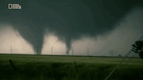 A National Geographic Channel Advertisement Shows A Tornado GIF