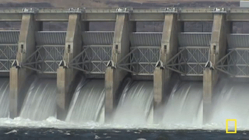A National Geographic Logo Can Be Seen On The Bottom Of A Dam GIF
