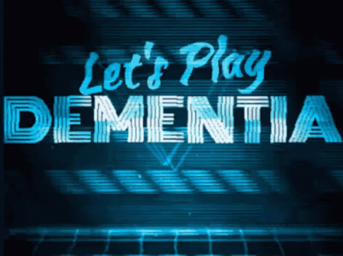 A Neon Sign Says Let 'S Play Dementia GIF