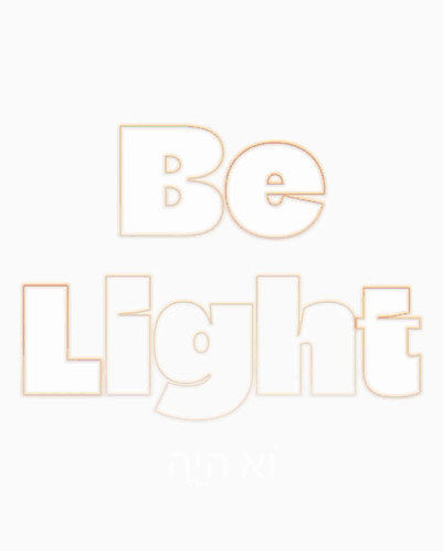 A Neon Sign That Says Be Light In Pink GIF