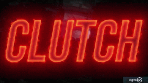 A Neon Sign That Says Clutch In Red GIF
