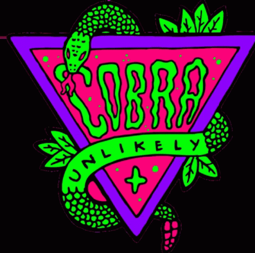 a neon sign that says cobra unlikely