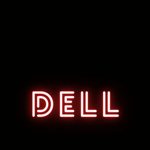 A Neon Sign That Says Grande Dell In Yellow GIF