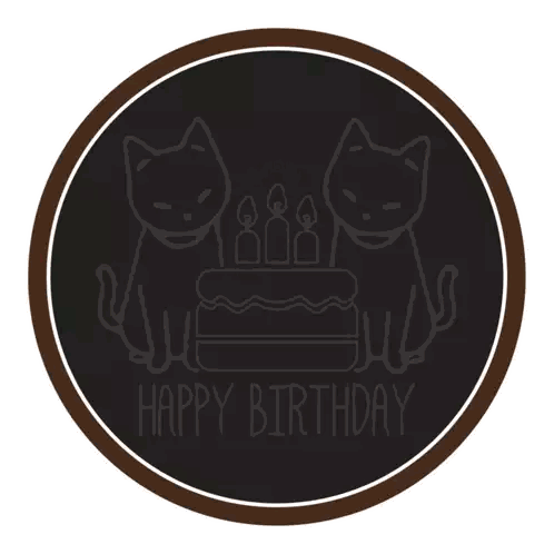 a neon sign that says happy birthday on it
