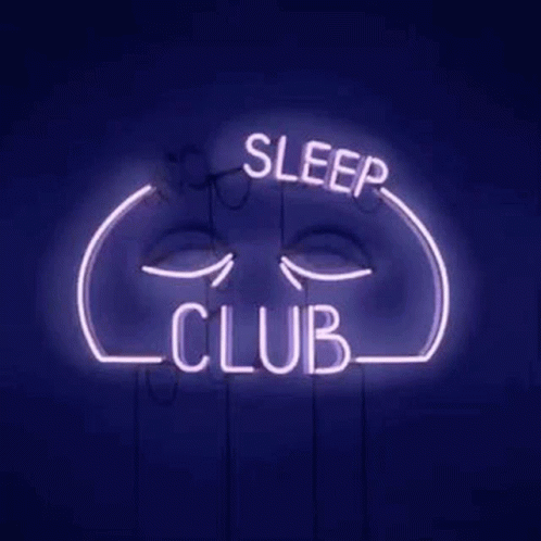 a neon sign that says `` no sleep club ''