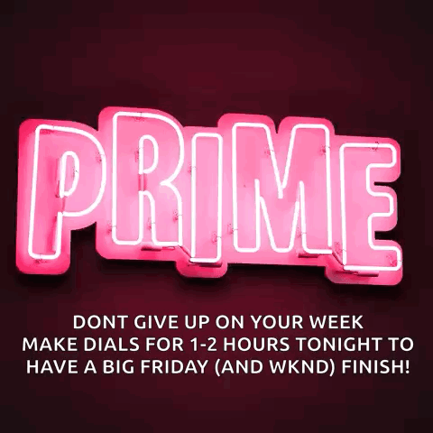 A Neon Sign That Says Prime Is Lit Up On A Red Background GIF