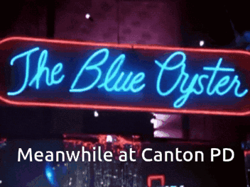 A Neon Sign That Says The Blue Oyster GIF