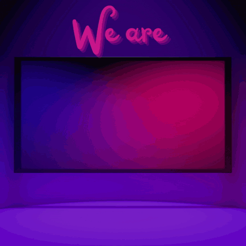 Neon Sign Saying We Are The BB's Authority Family GIF