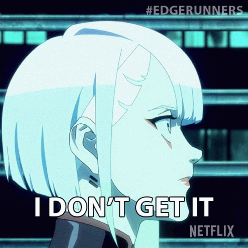 A Netflix Ad For Edgerunners Shows A Girl With White Hair GIF