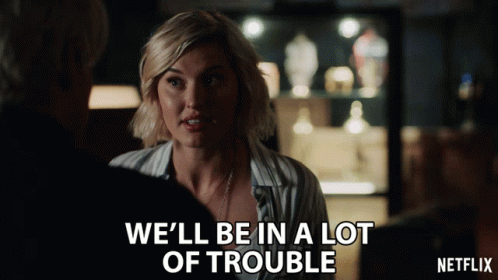 A Netflix Ad Shows A Woman Talking To Another Woman GIF