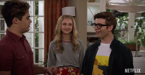 Netflix Ad With Three People In Living Room GIF