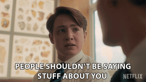 A Netflix Advertisement Shows A Man Talking To Another Man GIF