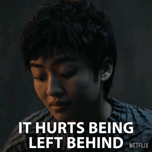 A Netflix Advertisement Shows A Young Boy With A Sad Look On His Face GIF