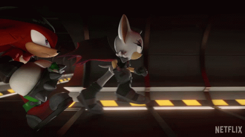 A Netflix Advertisement Shows Two Cartoon Characters Running GIF