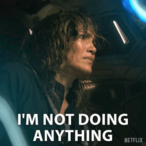 Netflix Ad Woman Crying Saying I'm Not Doing Anything GIF