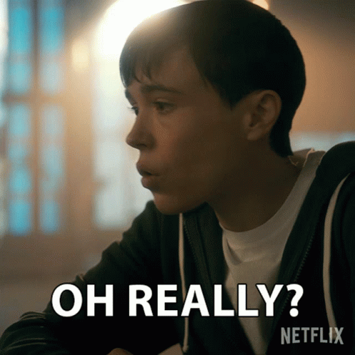 A Netflix Advertisement With A Young Man And The Words Oh Really On The Bottom GIF