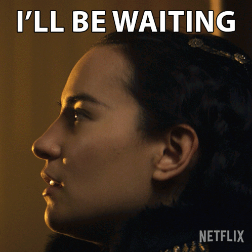 A Netflix Poster With A Woman And The Words I 'Ll Be Waiting GIF
