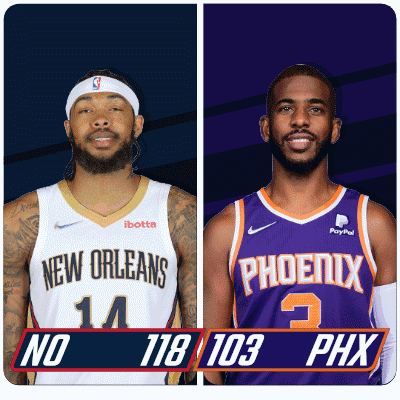 A New Orleans Player And A Phoenix Player Are Shown GIF