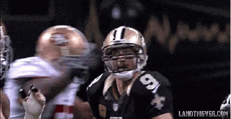 A New Orleans Saints Football Player Wearing Number 91 GIF