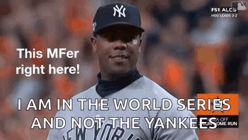 A New York Yankees Pitcher Says " This Mfer Right Here " GIF