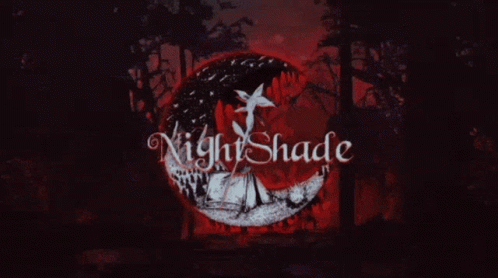 A Night Shade Logo With A Crescent Moon In The Middle GIF