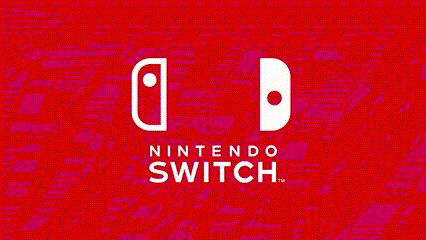 A Nintendo Switch Logo On A Red Background . GIF
