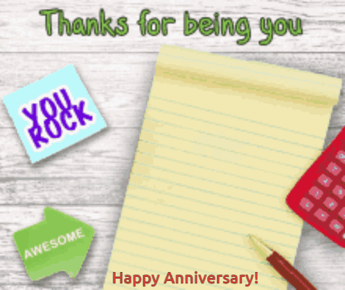A Notepad That Says " Thanks For Being You Best Boss Ever " GIF