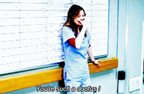 A Nurse Says You 'Re Such A Doofus In Front Of A Whiteboard GIF