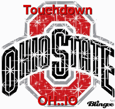 A Ohio State Logo With The Words Touchdown Ohio State GIF
