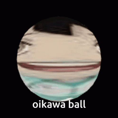 A Oikawa Ball With A Face In It GIF