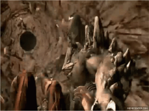 A Painting Of A Cave With The Website Memecenter.com Visible In The Corner GIF