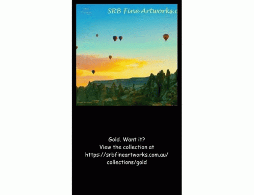 A Painting Of A City Skyline With The Website Rb Fine Artworks.com In The Corner GIF