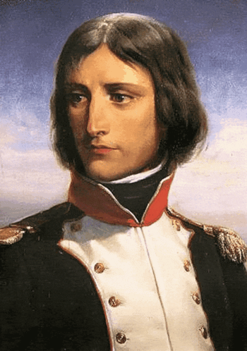 A Painting Of A Man In A Uniform With Buttons On The Sleeves GIF