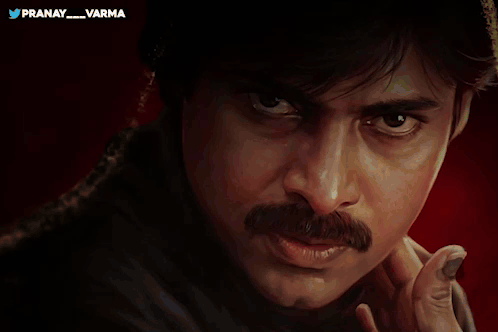 A Painting Of A Man With A Mustache Has The Name Pranay_varma On The Bottom GIF