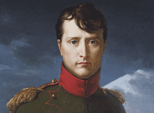 A Painting Of A Man With A Red Collar And Gold Epaulettes GIF