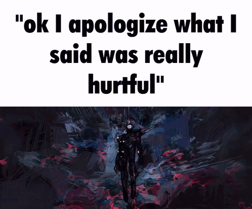 Painting Of Man Apologizing For Hurtful Words GIF
