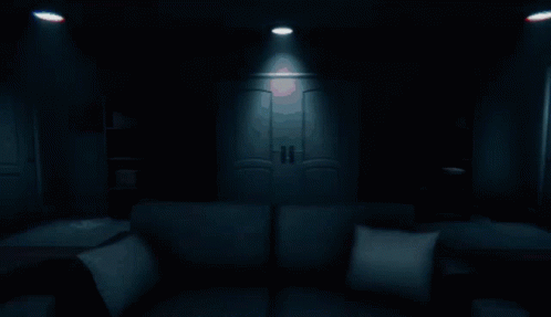 A Painting Of A Monster With Red Eyes GIF