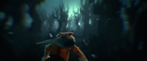 A Painting Of A Monster With Red Eyes GIF